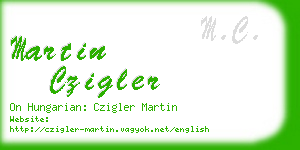 martin czigler business card